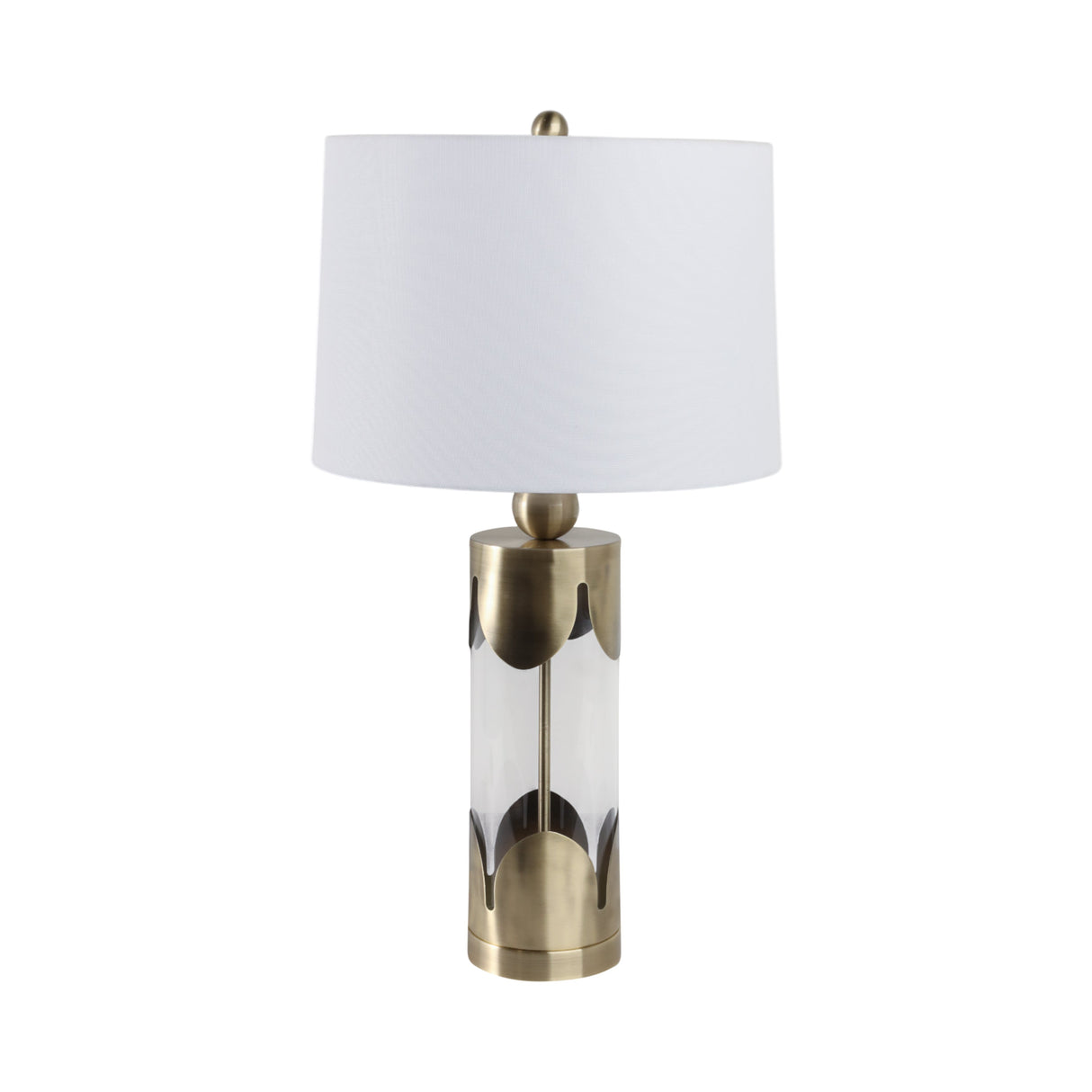 30x16" Scallop Border Lamp, Gold