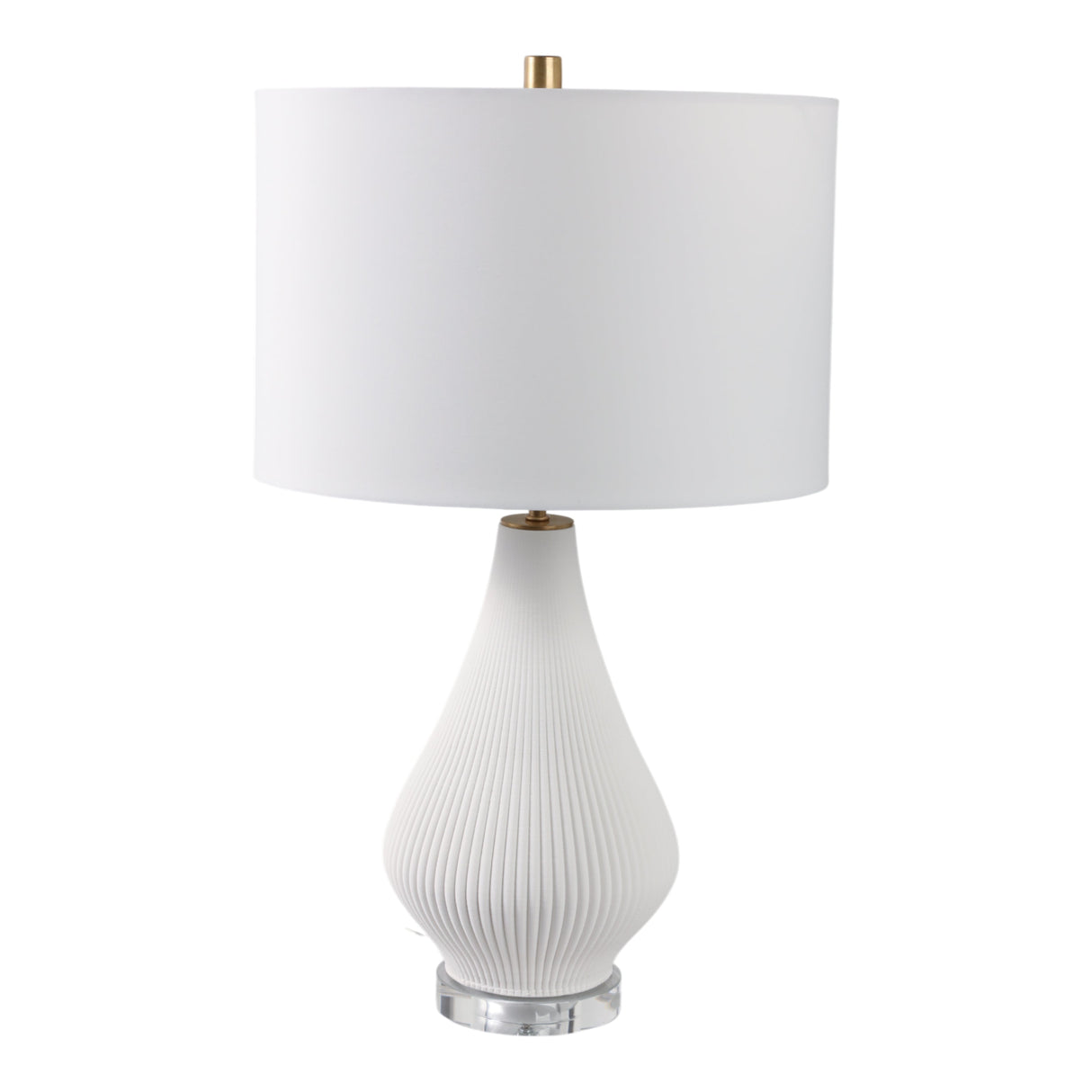 24" Violetta 3d Printed Porcelain Table Lamp