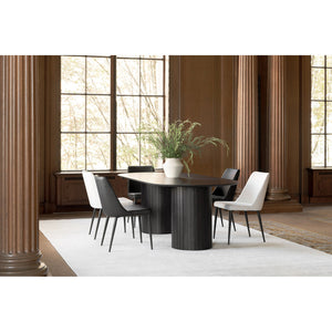 Lula Dining Chair Black Vegan Leather-M2