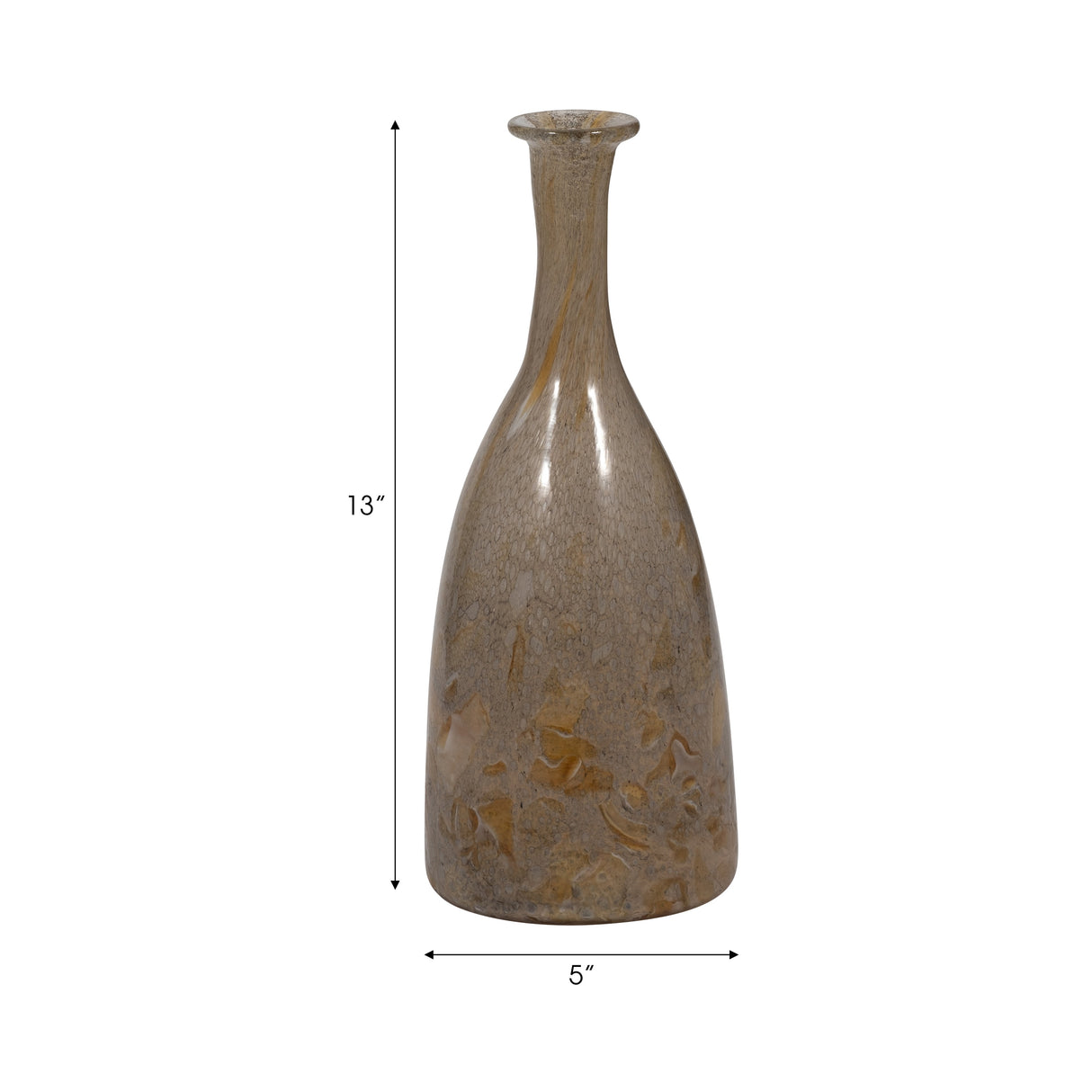 13" Foley Medium Glass Bottle