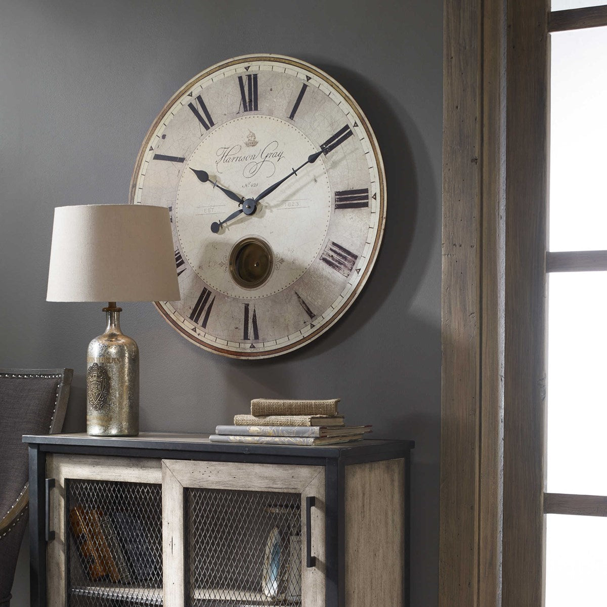 Harrison Gray 30" Wall Clock