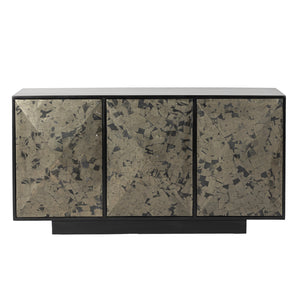 57"livio Pyrite Semi-precious Stone&wood Sideboard