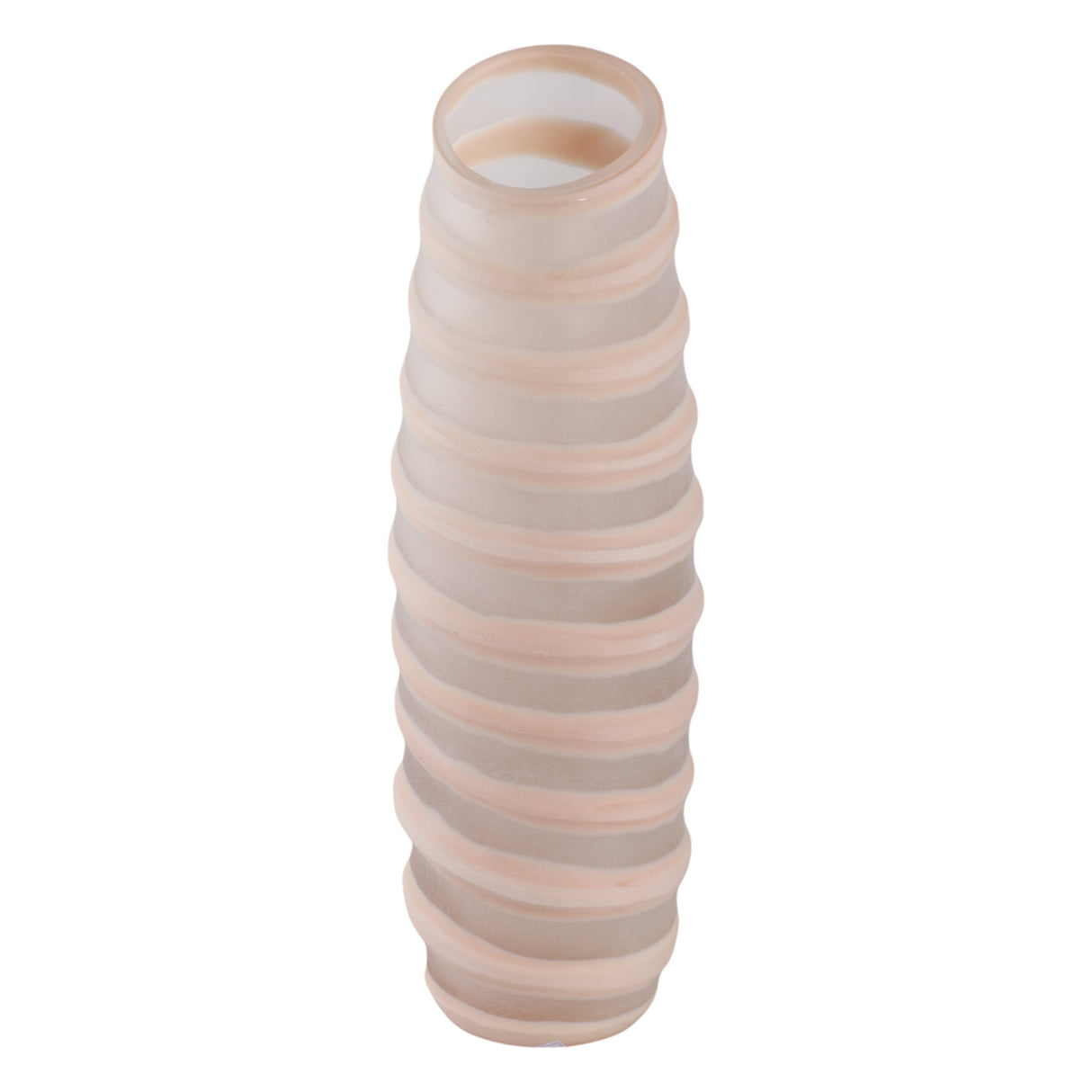 12" Westerly Small Carved Glass Vase, Ivory