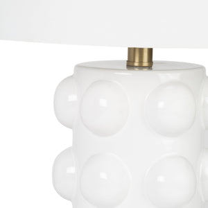 Ceramic 22" Bubble Table Lamp, White