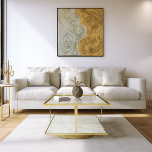 30" Rennovoir Coffee Table, Gold