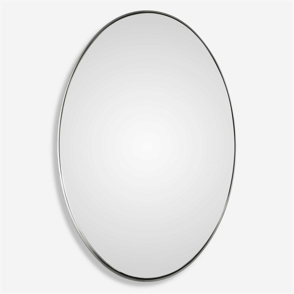 Pursley Brushed Nickel Oval Mirror