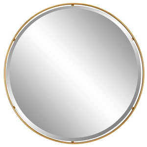 Canillo Round Mirror, Gold