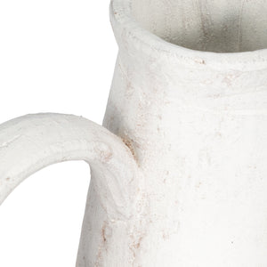 17" Pitcher Rough Finish, White