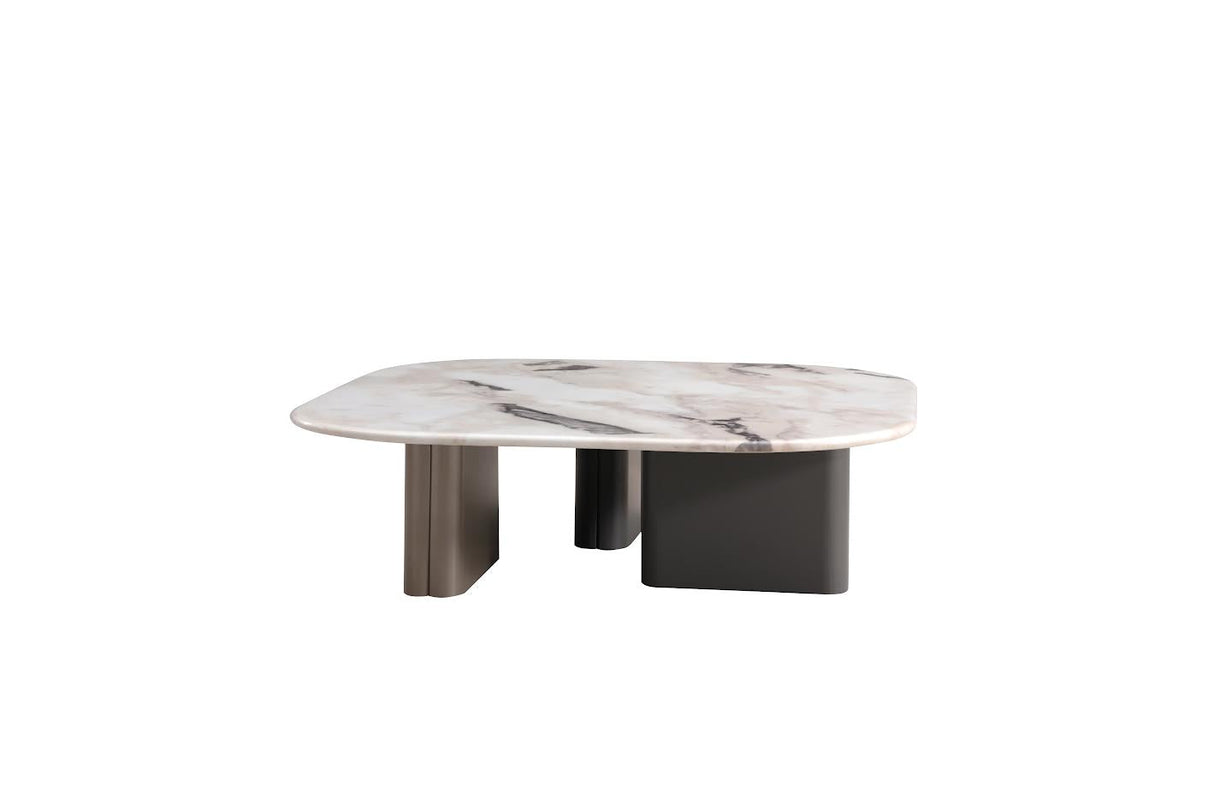 Celadon Charm Marble Curved Square Coffee Table