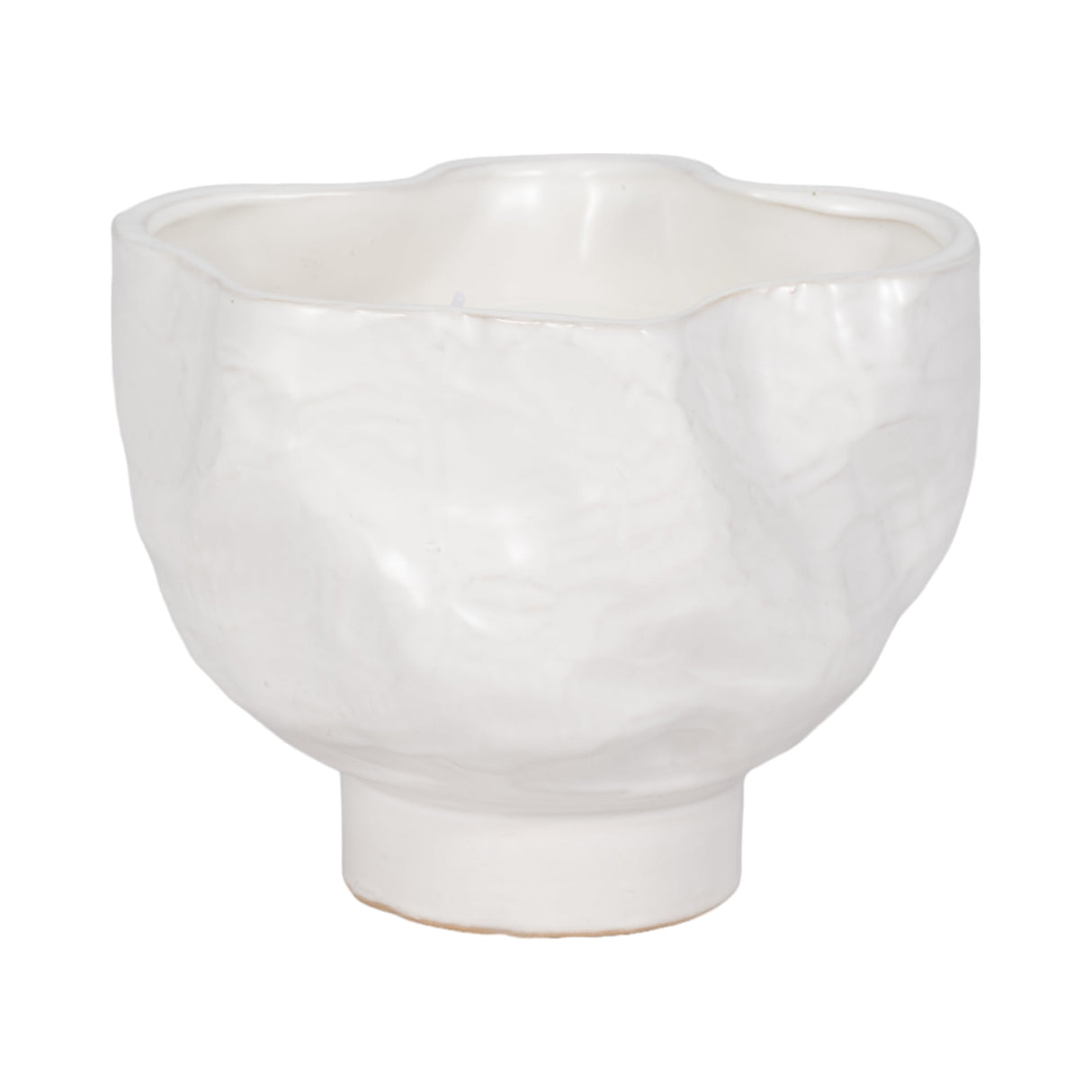 20oz Citro Candle Wavy Bowl, White