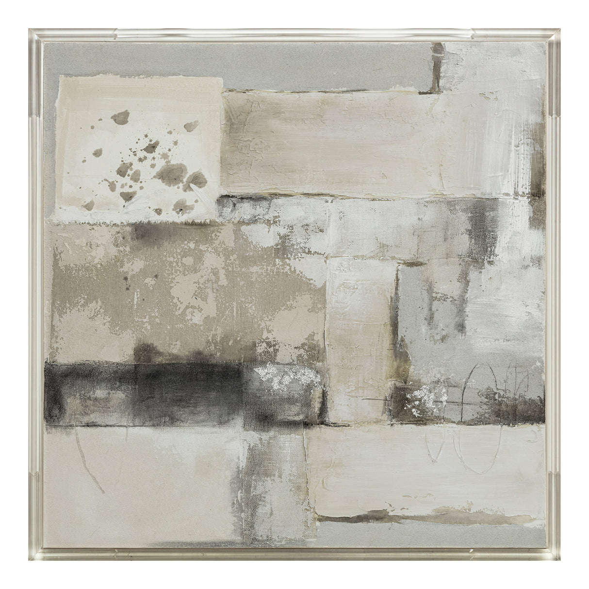 40X40 LYNTON ACRYLIC FRAME HANDPAINTED WALL ART