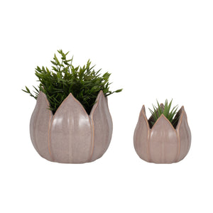 S/2 5/8" Petal Planters, Lavender