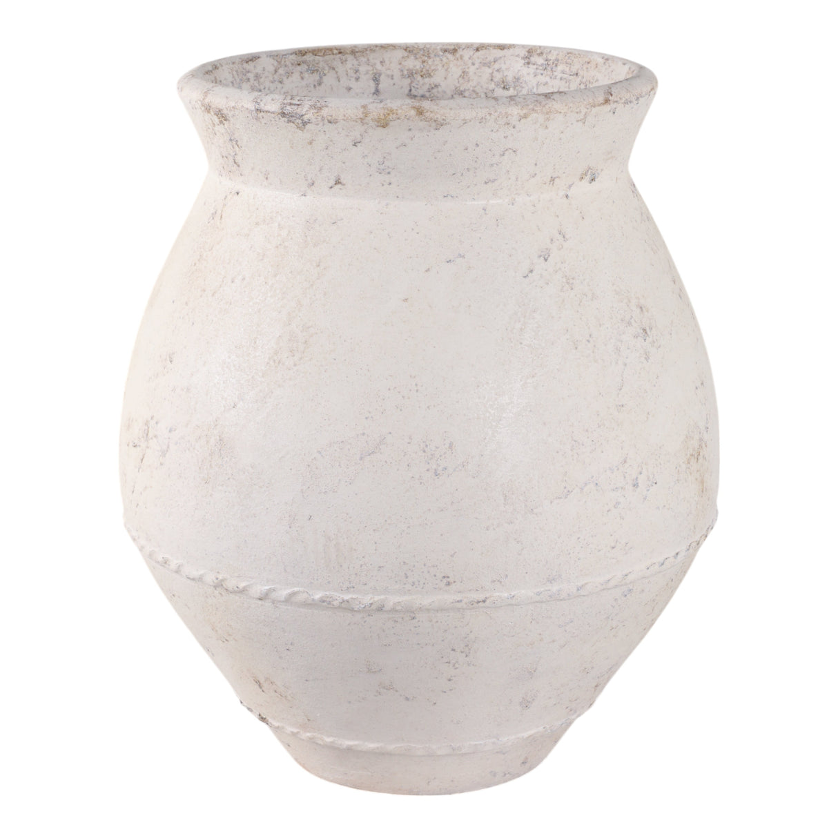 20x18" Traditional Terracotta Vase, Ivory
