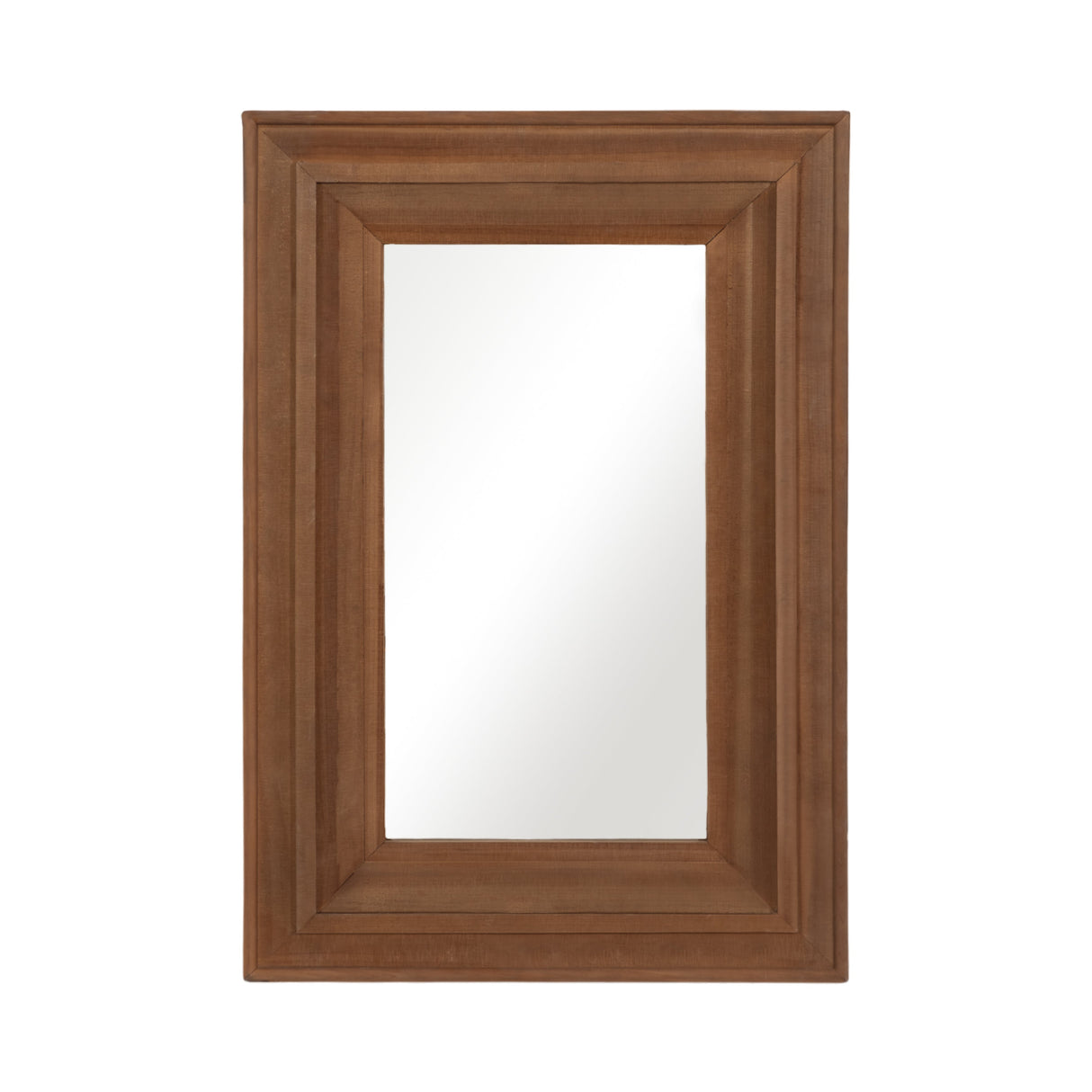 WOOD FRAME 24 X 36" WALL MIRROR, BROWN WB