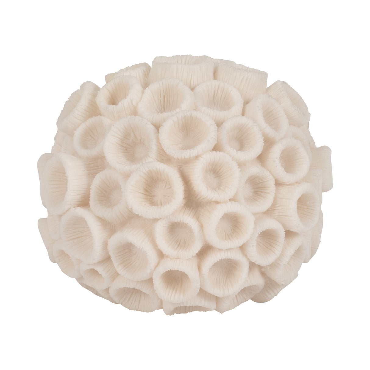 7" Round Coral Orb, Ivory