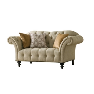 Classic Beige 2 Seater Loveseat