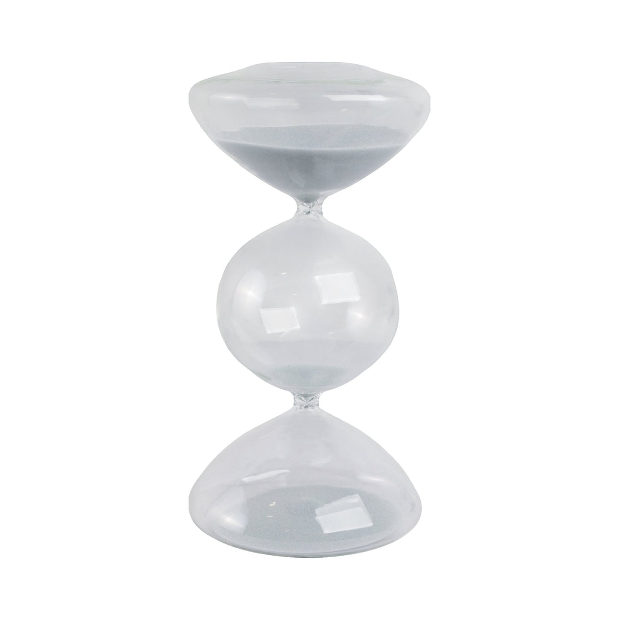 10x5" Glass 60min Large Bubble Sandtimer, Clear