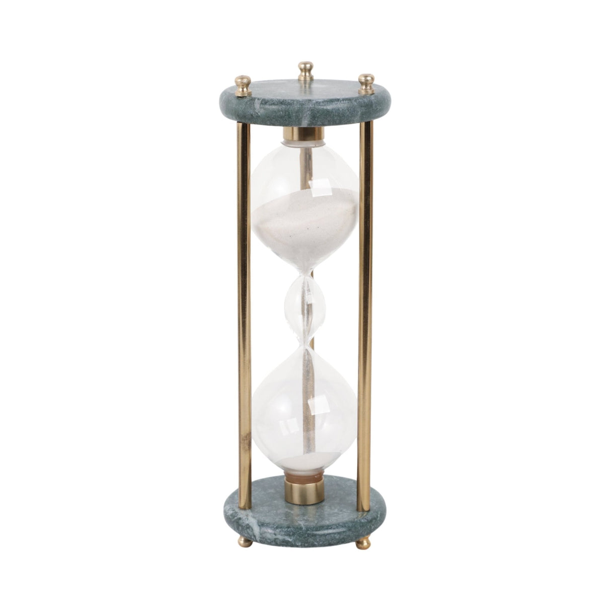 11" Finnegan Green Marble Hourglass