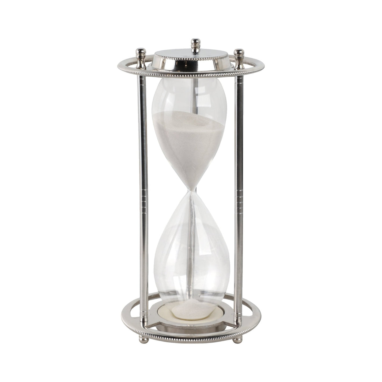 11" Verlice Silver Metal Hourglass