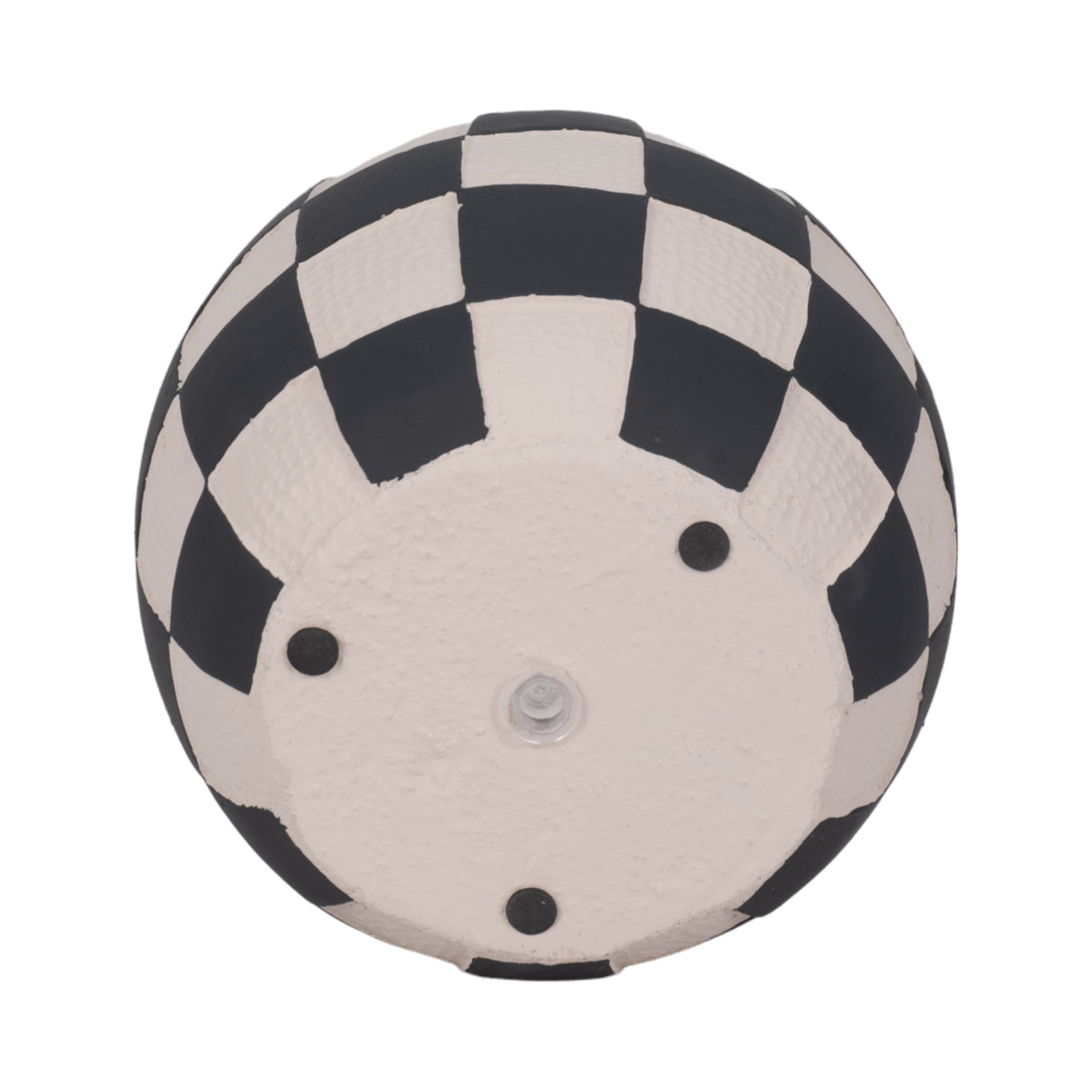 7" Checkerboard Rounded Planter, Black/white