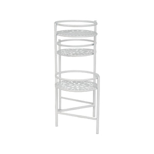 Metal, 22" Folding 3-tier Plant Stand, White