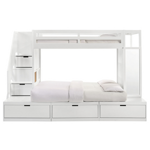 Brian Twin Over Full Bunk Bed W/Three Storage Drawers In White