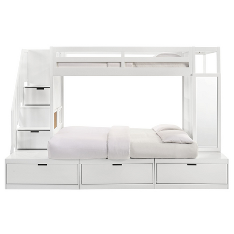 Brian Twin Over Full Bunk Bed W/Three Storage Drawers In White
