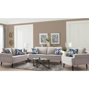 Thompson Sequin Grey Sofa Set