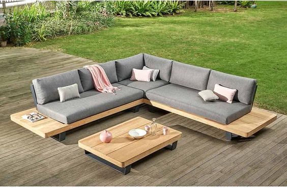 2-Piece Grey Outdoor Seating EchoLuxe Lounger Set