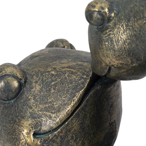 14" Frog Parent And Child Playing, Bronze