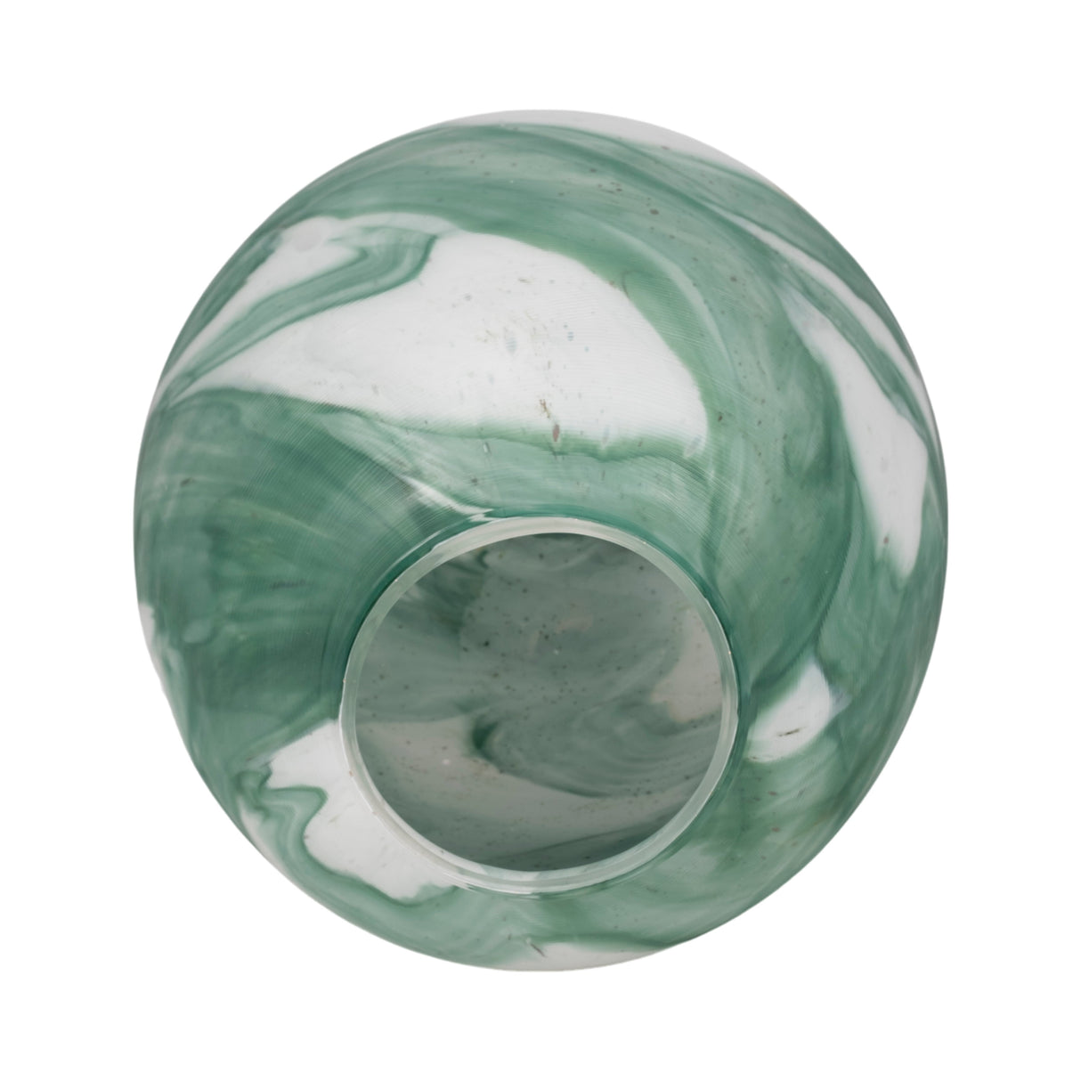 13" Ebb & Flow Vase, Green/clear