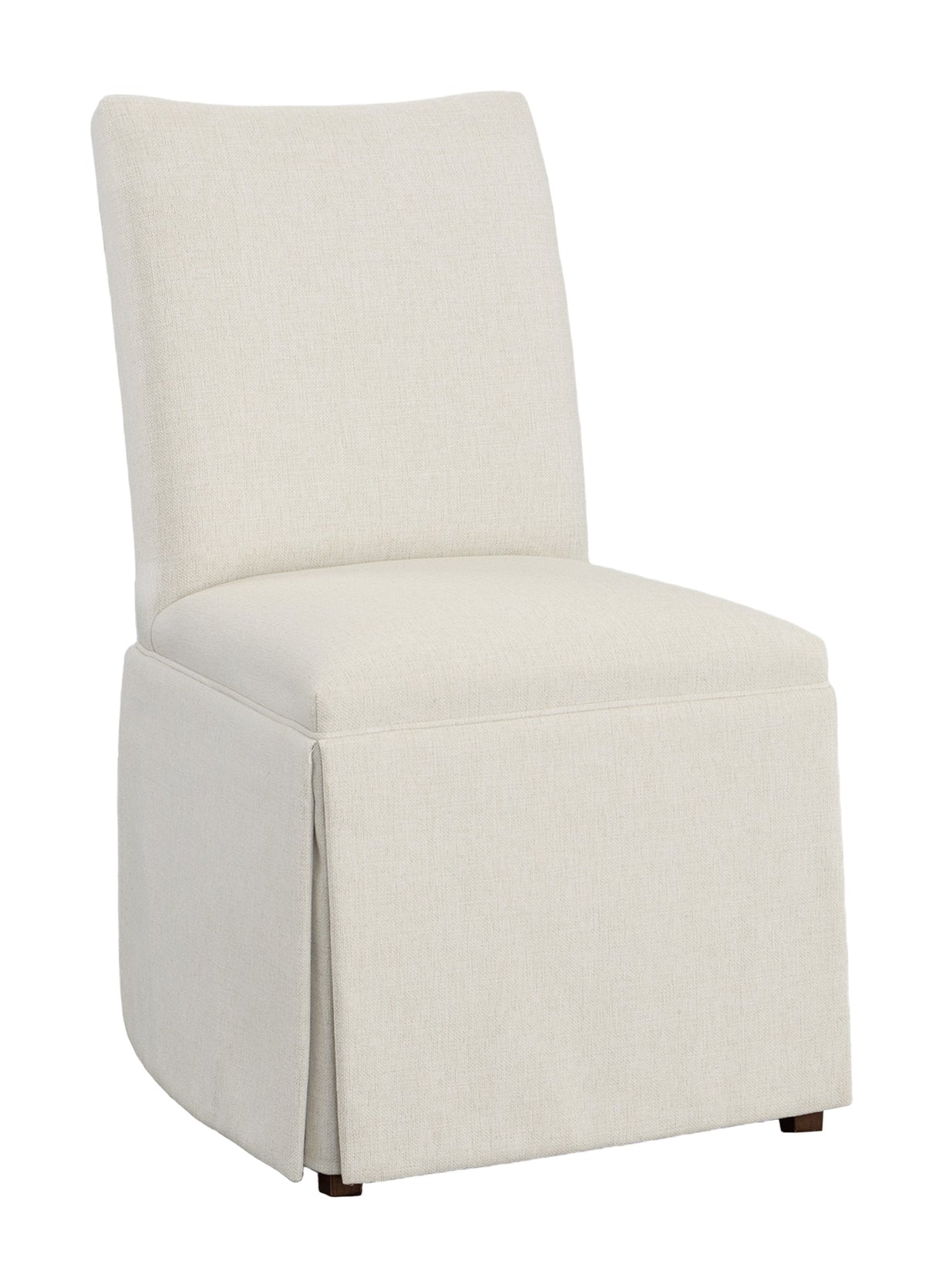 Concave Short Back Skirted Dining Chair