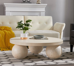 CRV Round offwhite COFFEE TABLE