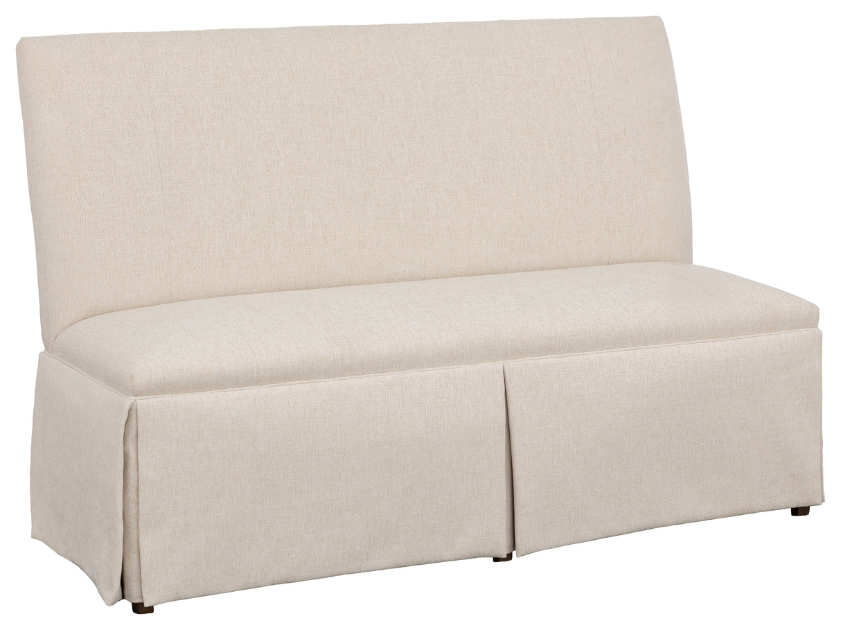 Straight Back Skirted Armless Banquette 60"