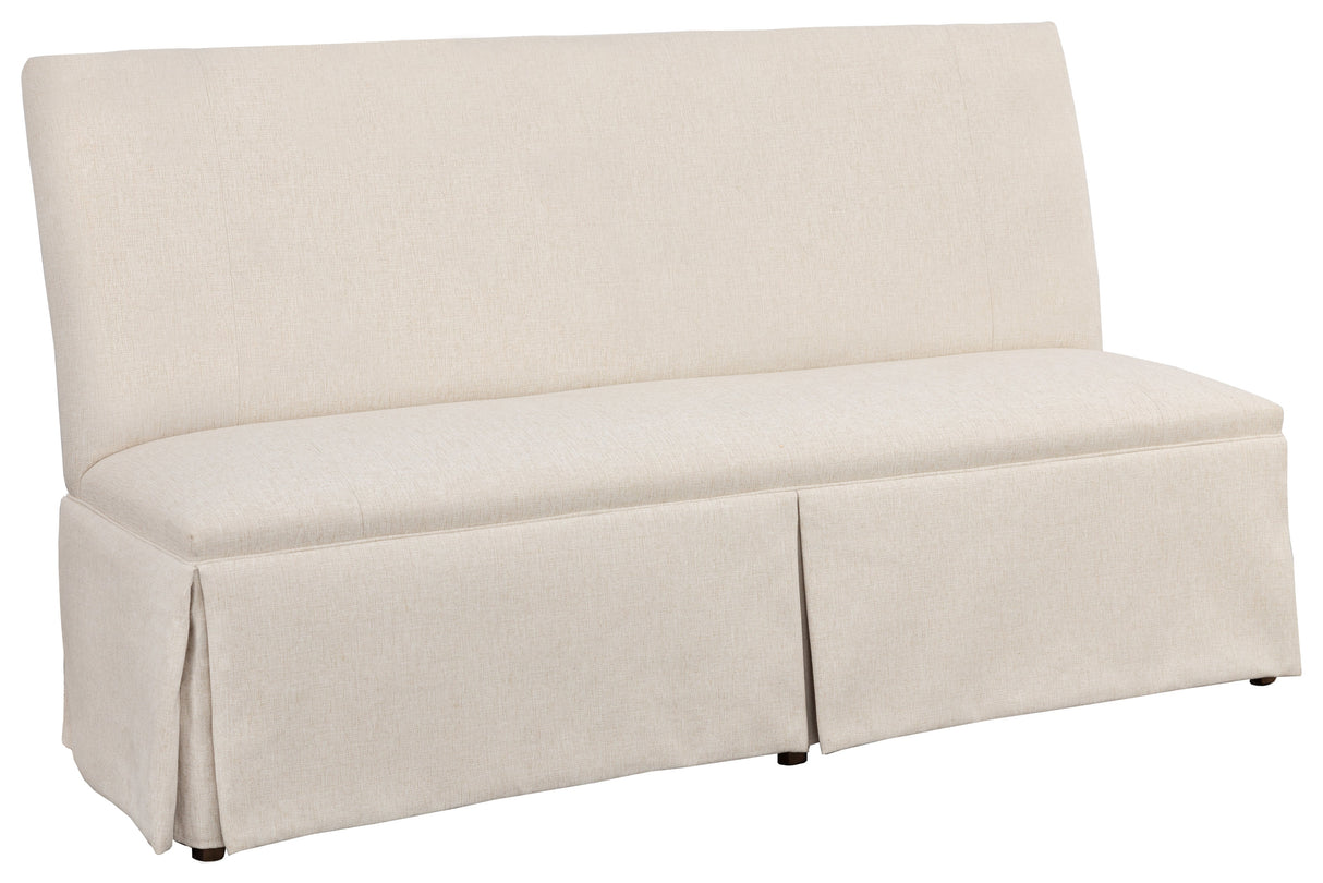 Straight Back Skirted Armless Banquette 72"