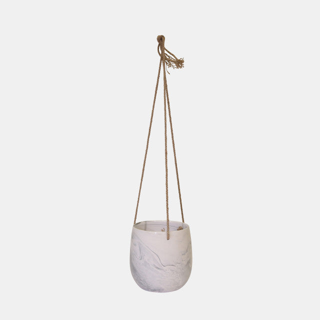 Hanging Gray Marble Planter