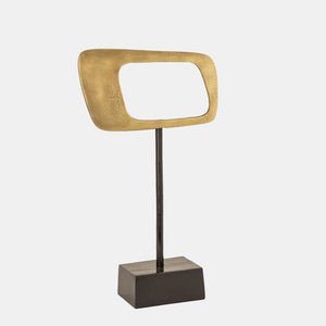 21.75" ALUMINUM RHOMBUS ON STAND, GOLD, KD