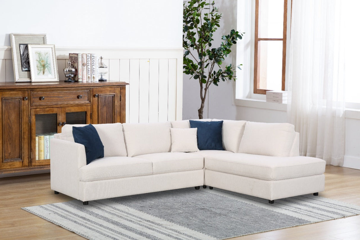 Blue Pearl Cream Sectional