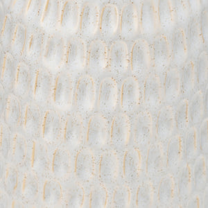 CER, 12" DIMPLED VASE, OATMEAL