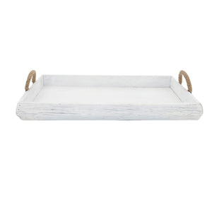 S/2 Wood Trays, White Wash