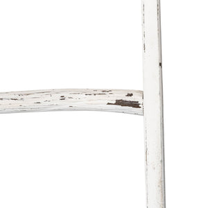 WOODEN , DECORATIVE 76" LADDER, WHITE