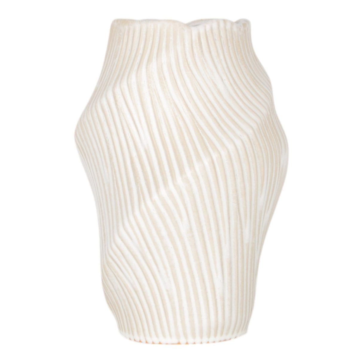 14" TIHANY MEDIUM CREAM  VASE