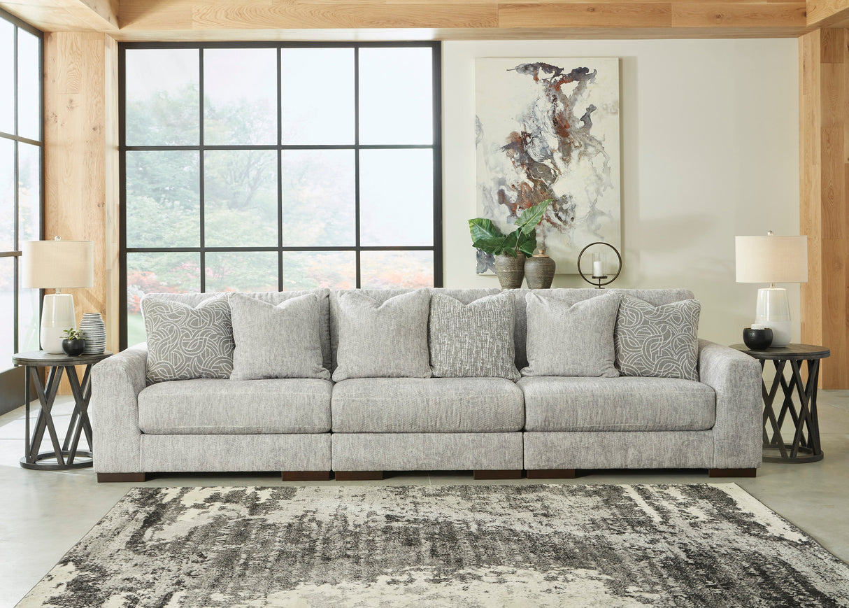 Regent Park Black/Gray XL Sofa