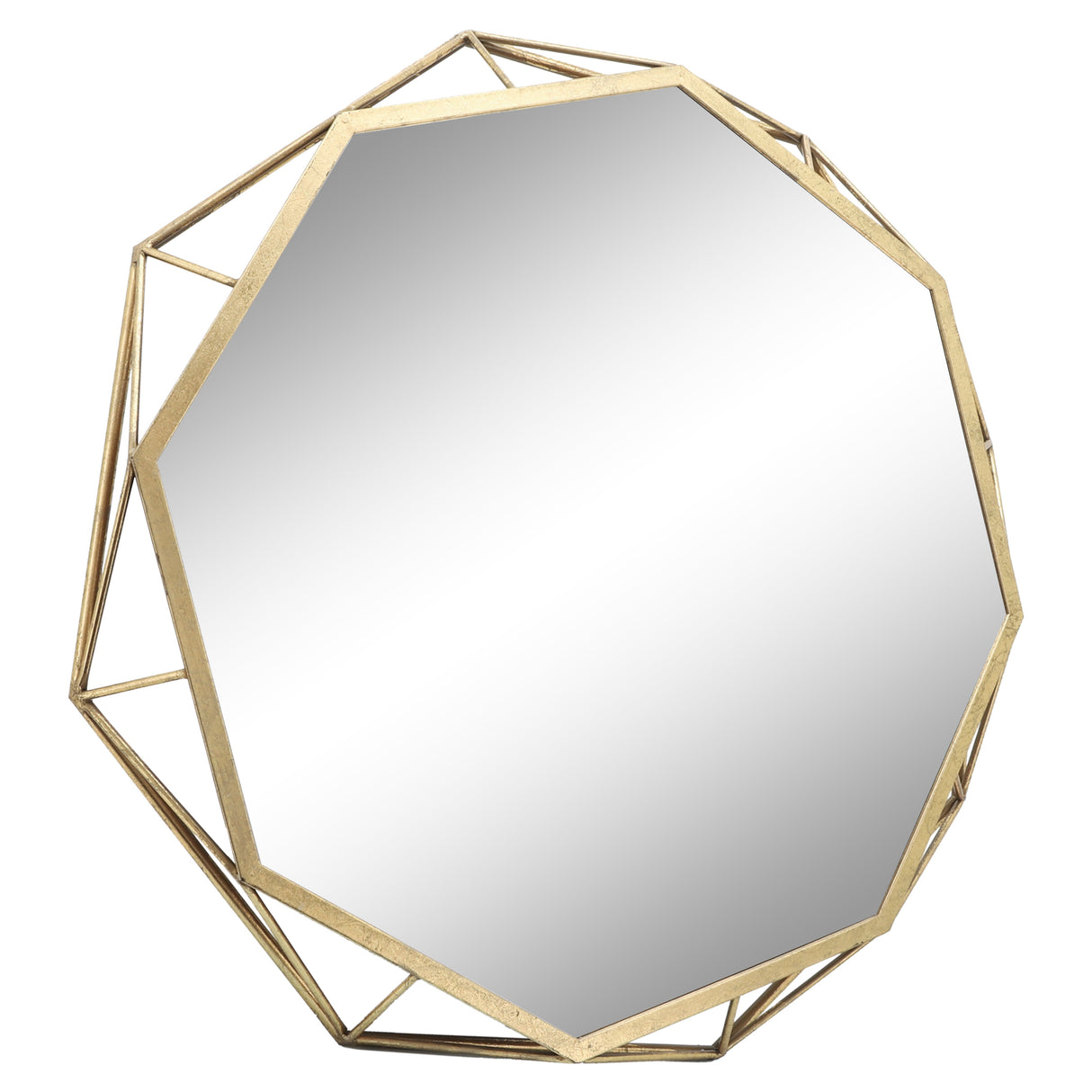 METAL, 28" 2D OCTAGON MIRROR,GOLD