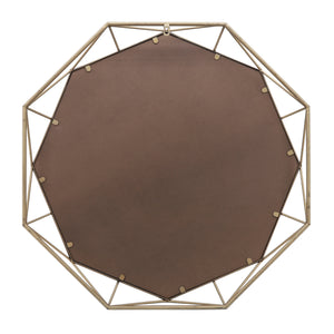 METAL, 28" 2D OCTAGON MIRROR,GOLD