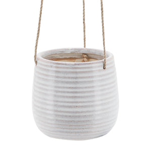 Ceramic 6" Hanging Planter,Beige