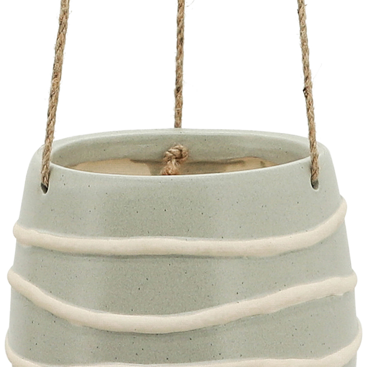 Ceramic 6" Hanging Planter, Green