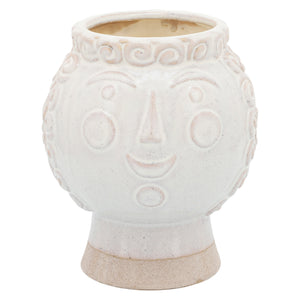 6" GRANDMA FACE PLANTER, IVORY