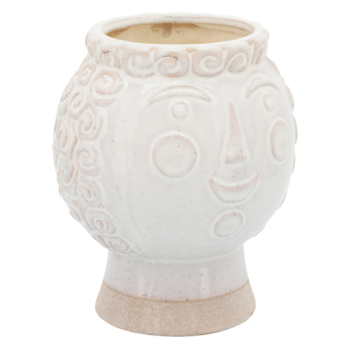 6" GRANDMA FACE PLANTER, IVORY