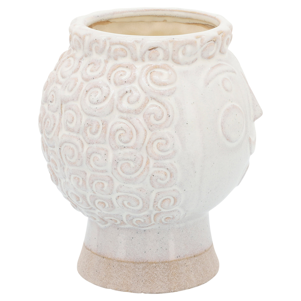 6" GRANDMA FACE PLANTER, IVORY